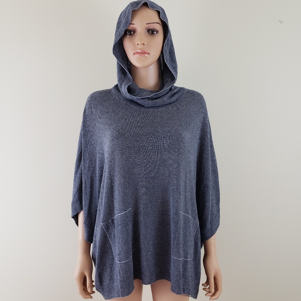 Theory Batwing Dolman Hoodie Cowl Neck Top S Flowy Goth